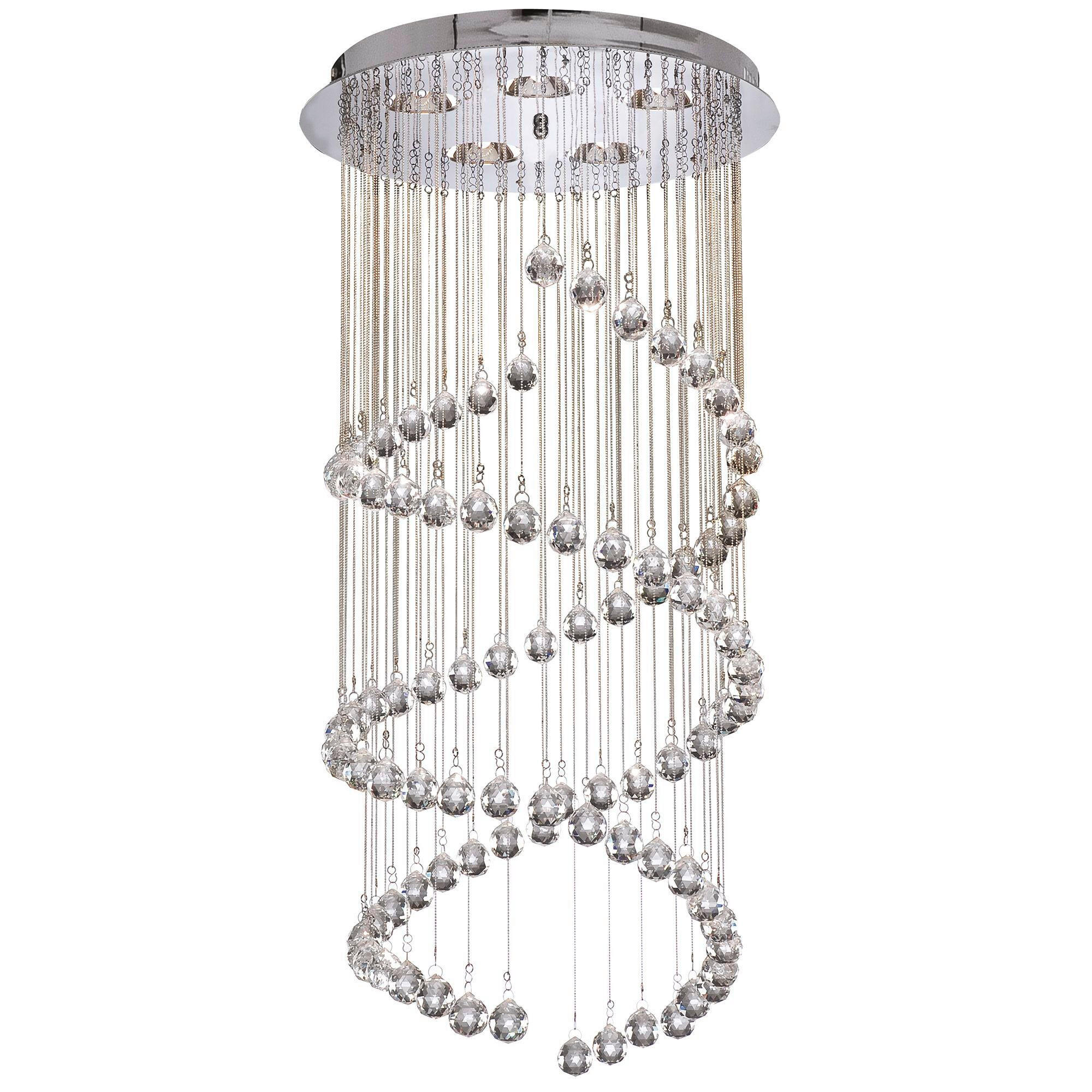 DECKENLEUCHTE Hallway 39/80 cm   - Chromfarben, Design, Glas/Metall (39/80cm)