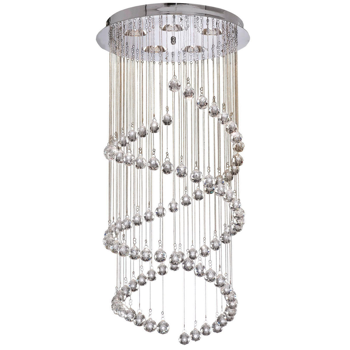 STROPNA SVETILKA Hallway 39/80 cm   - barve kroma, Design, kovina/steklo (39/80cm)