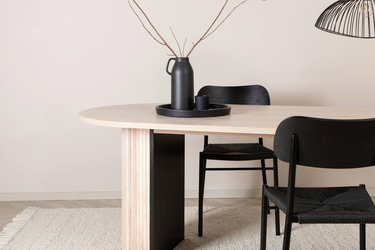 ESSTISCH in Holz, Holzwerkstoff 200/75/90 cm  - Eichefarben/Schwarz, Design, Holz/Holzwerkstoff (200/75/90cm) - Livetastic
