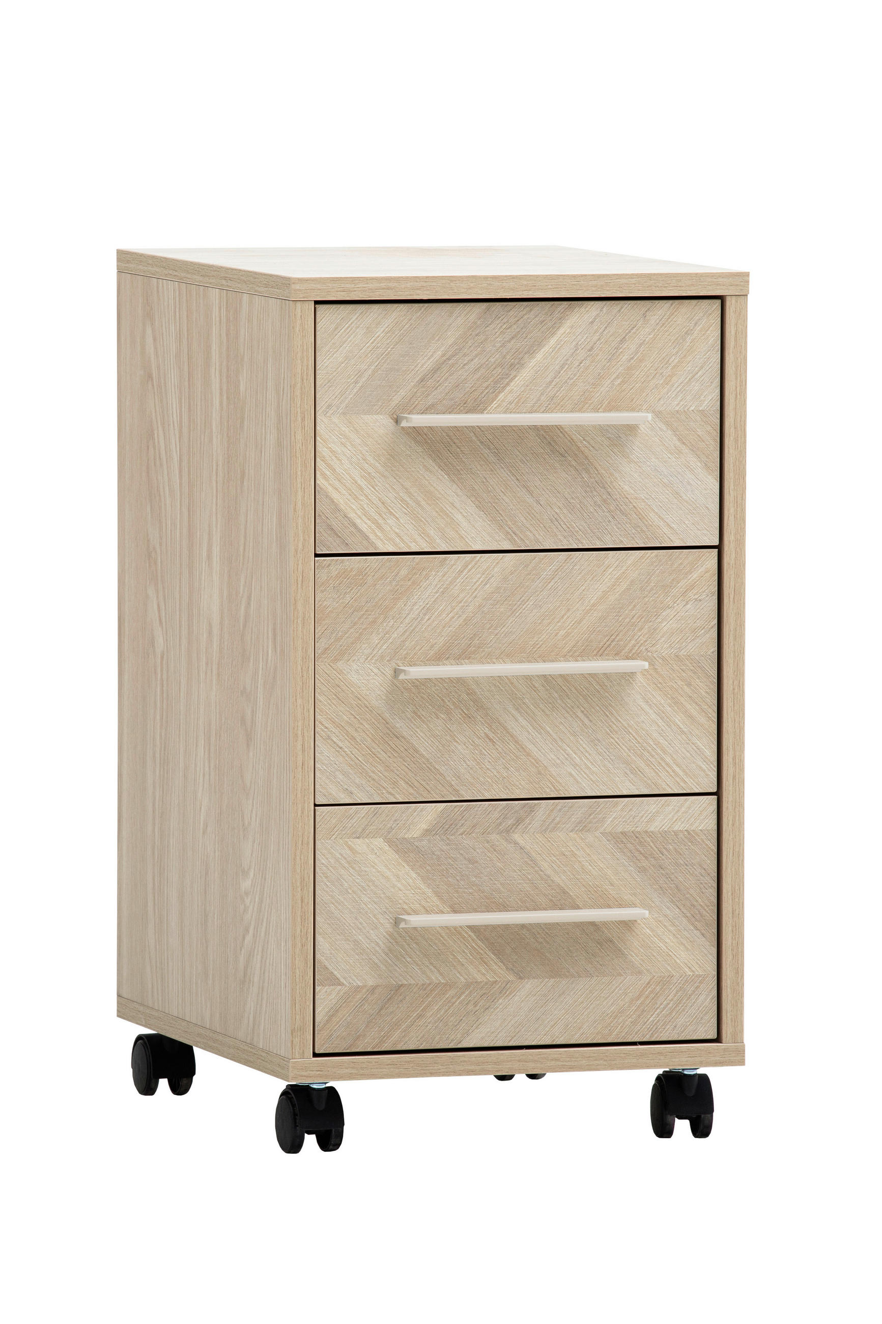 ROLLCONTAINER Eichefarben  - Eichefarben/Beige, MODERN, Holzwerkstoff/Kunststoff (32,6/59,7/39,1cm) - MID.YOU