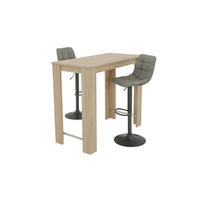 TISCHGRUPPE Sonoma Eiche  - Grau/Sonoma Eiche, MODERN, Textil/Metall (120/108/58cm) - MID.YOU