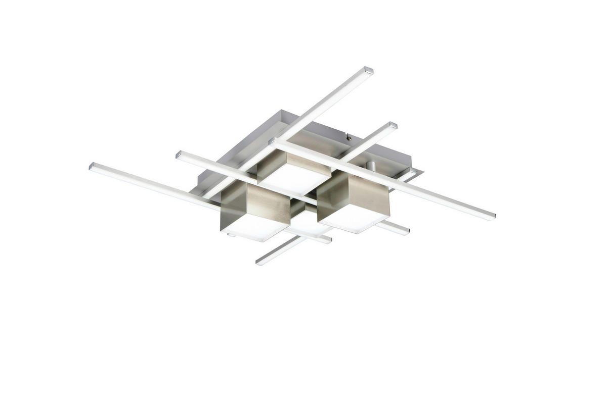 LED-DECKENLEUCHTE  70/11,5 cm    - Alufarben/Nickelfarben, Design, Metall (70/11,5cm) - Trio Leuchten