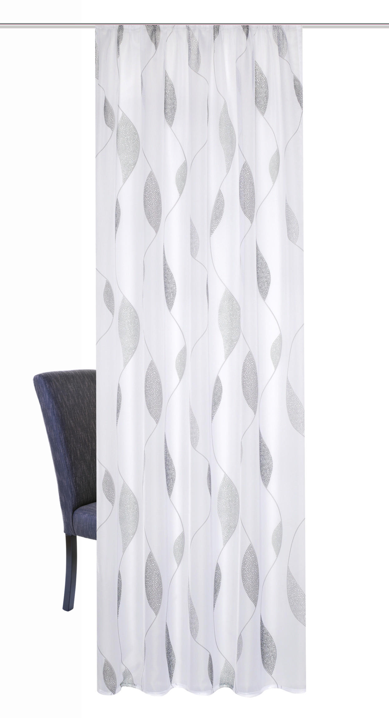 FERTIGVORHANG transparent 140/145 cm - Taupe/Grau, KONVENTIONELL, Textil (140/145cm)