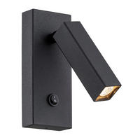 WANDLEUCHTE Argon Rock 15.5/13.5/6.5 cm  - Schwarz, Design, Metall (15.5/13.5/6.5cm)