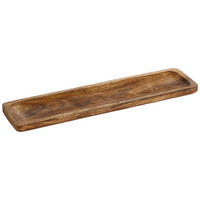 DEKORAČNÝ PODNOS  - hnedá, Basics, drevo (55/14/2cm)