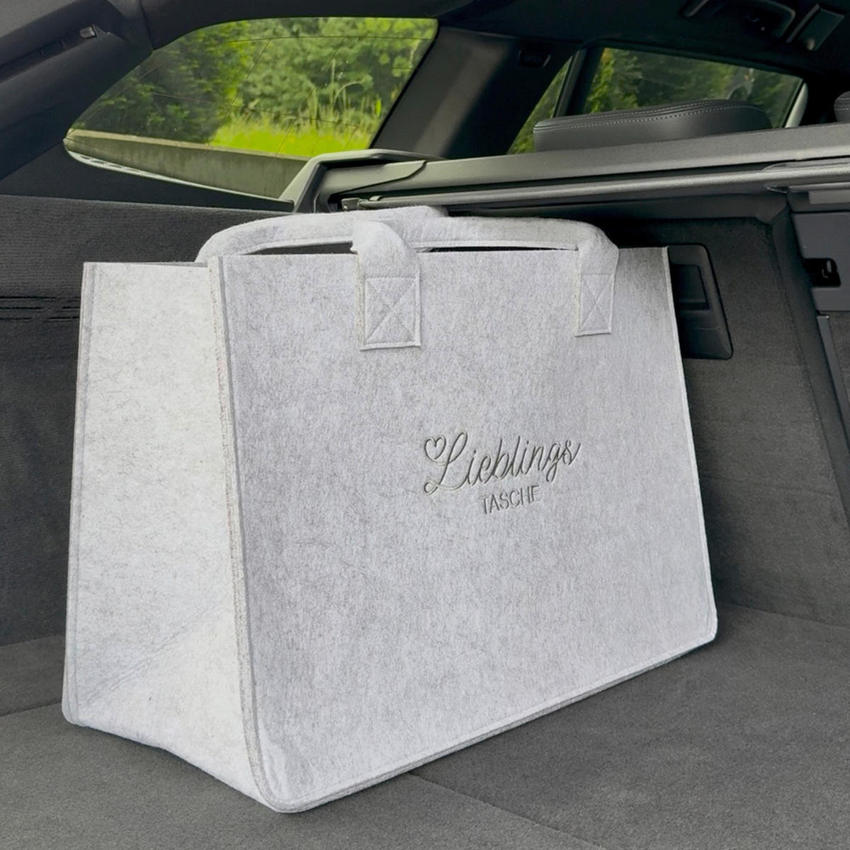 EINKAUFSTASCHEN 2ER SET  - Dunkelgrau/Hellgrau, Basics, Kunststoff (50/34/25cm) - Kesper