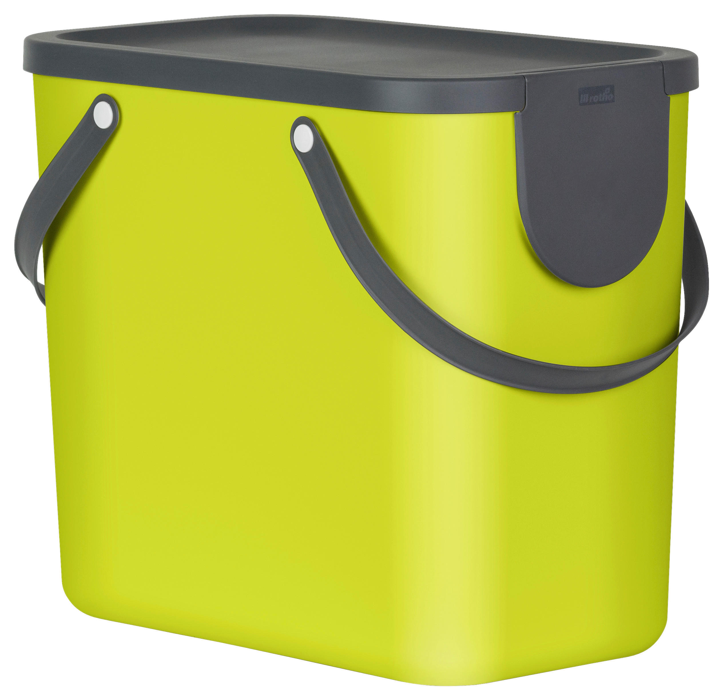 KOŠ NA ODPADKY 25 l - limetková, Basics, plast (23,5/34/40cm) - Rotho