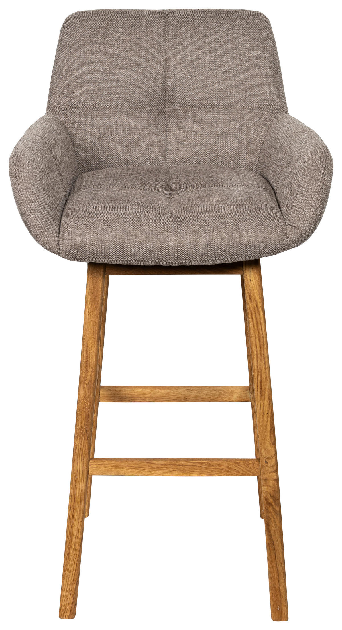 BARSKA STOLICA  sivobraon   - medeni hrast/sivobraon, Konvencionalno, drvo/tekstil (54,5/104,5/58cm) - Linea Natura