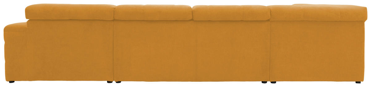 WOHNLANDSCHAFT in Mikrofaser Orange  - Schwarz/Orange, Design, Kunststoff/Textil (228/359/175cm) - MID.YOU