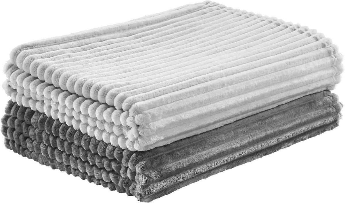 TANKA ODEJA 150/200 cm srebrne barve  - srebrne barve, Basics, tekstil (150/200cm) - Novel