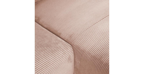 ECKSOFA Altrosa Cord Rückenkissen, Schlaffunktion, Rücken echt, Stauraum, Liegefläche im Originalstoff  - Schwarz/Altrosa, KONVENTIONELL, Kunststoff/Textil (266/180cm) - Carryhome