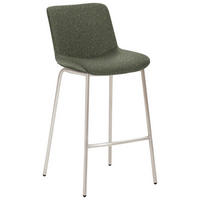 BARHOCKER in Metall, Textil Olivgrün  - Olivgrün, Design, Textil/Metall (48/93/50cm) - Novel