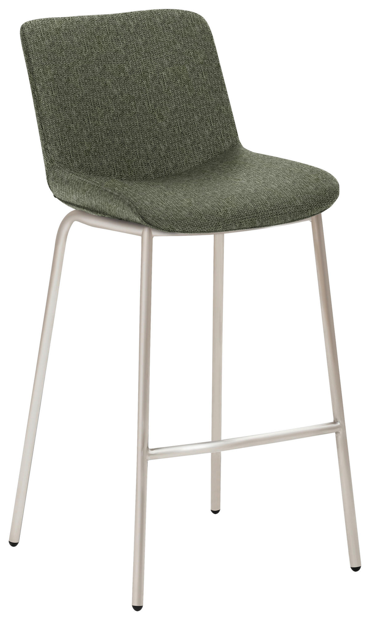 BARHOCKER in Metall, Textil Olivgrün  - Olivgrün, Design, Textil/Metall (48/93/50cm) - Novel