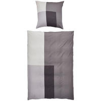 WENDEBETTWÄSCHE Satin 135/200 cm  - Anthrazit/Creme, Design, Textil (135/200cm) - Schöner Wohnen