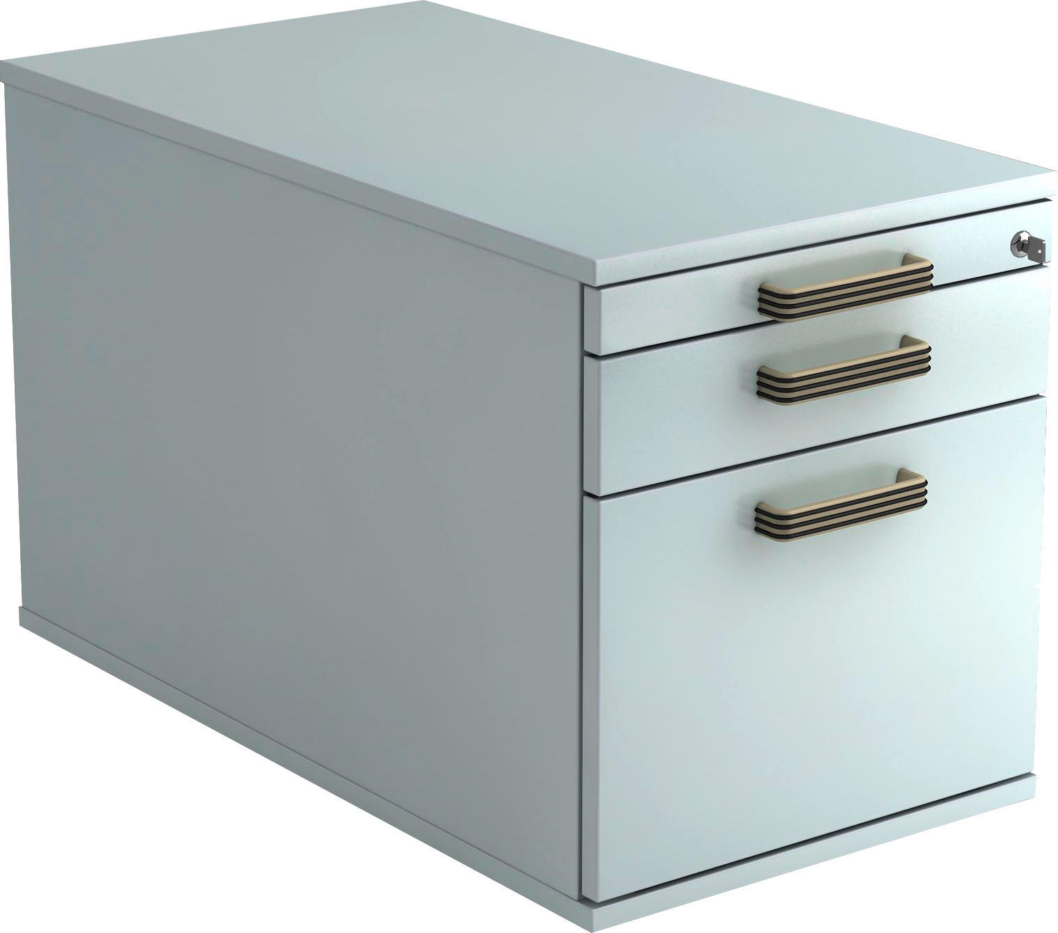 ROLLCONTAINER Grau  - Schwarz/Alufarben, KONVENTIONELL, Holzwerkstoff/Kunststoff (42,8/51,2/80cm) - Venda