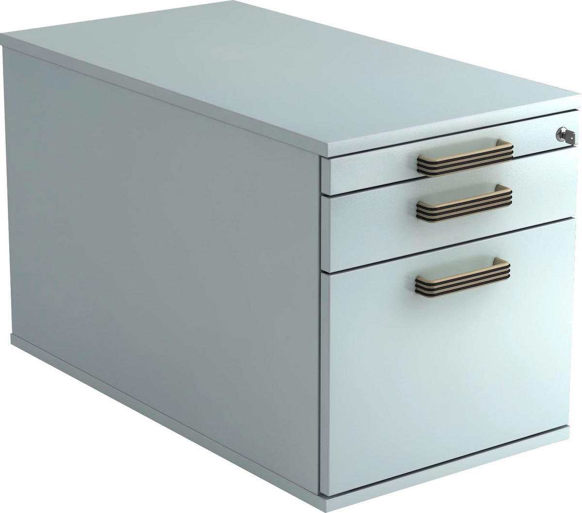 ROLLCONTAINER Grau  - Schwarz/Alufarben, KONVENTIONELL, Holzwerkstoff/Kunststoff (42,8/51,2/80cm) - Venda