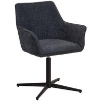 ARMLEHNSTUHL  in Eisen Leinenoptik  - Schwarz/Dunkelblau, KONVENTIONELL, Holz/Textil (60/86.5/61cm) - MID.YOU