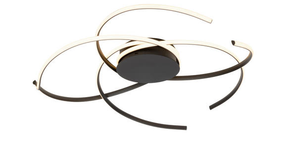 LED-DECKENLEUCHTE 98/25 cm   - Schwarz, Design, Kunststoff/Metall (98/25cm) - Novel
