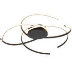 LED-DECKENLEUCHTE 98/25 cm   - Schwarz, Design, Kunststoff/Metall (98/25cm) - Novel