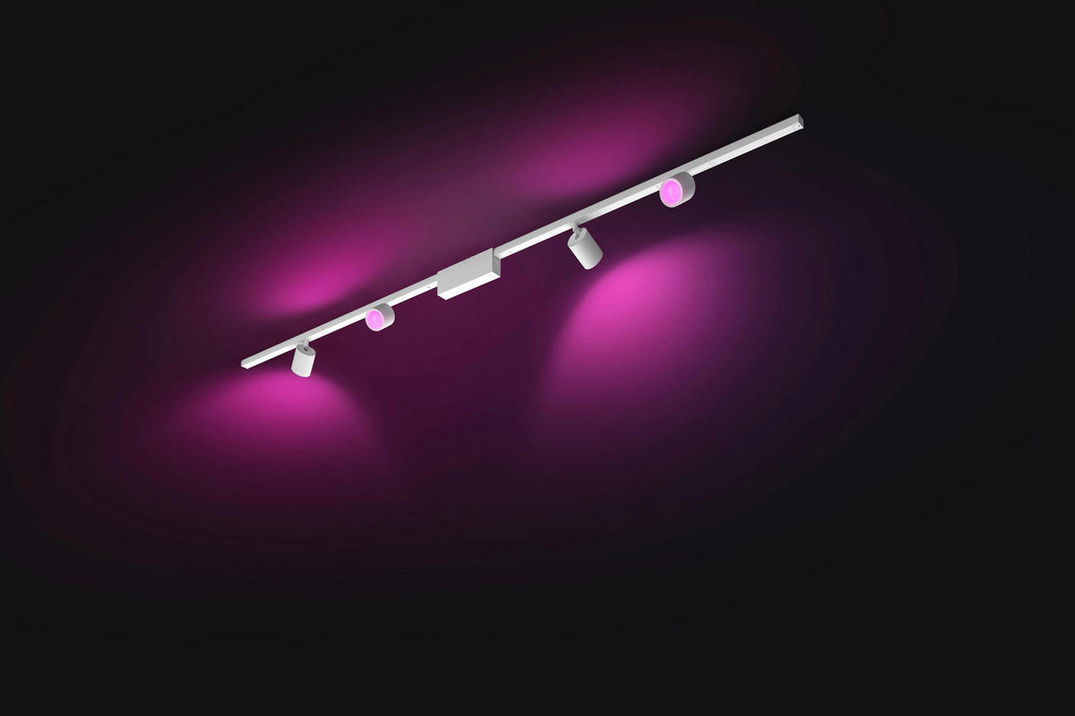 SCHIENENSYSTEM Perifo 221,5/12,8/2,6 cm   - Weiß, Basics, Metall (221,5/12,8/2,6cm) - Philips HUE