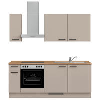 KÜCHENLEERBLOCK 210 cm   in Eichefarben, Sandfarben  - Sandfarben/Eichefarben, MODERN, Holzwerkstoff/Metall (210cm) - Nobilia