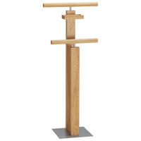HERRENDIENER Alufarben, Eichefarben  - Eichefarben/Alufarben, KONVENTIONELL, Holz/Metall (45/107/28cm) - Hasena