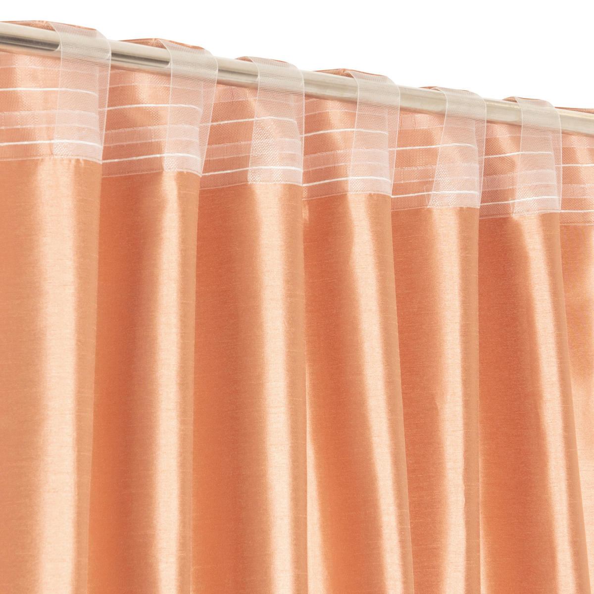 FERTIGVORHANG  blickdicht   140/280 cm  - Koralle, Basics, Textil (140/280cm)