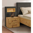 BETT 180/200 cm  in Zirbelkieferfarben, Dunkelbraun  - Zirbelkieferfarben/Dunkelbraun, Natur, Holz/Textil (180/200cm) - Valnatura