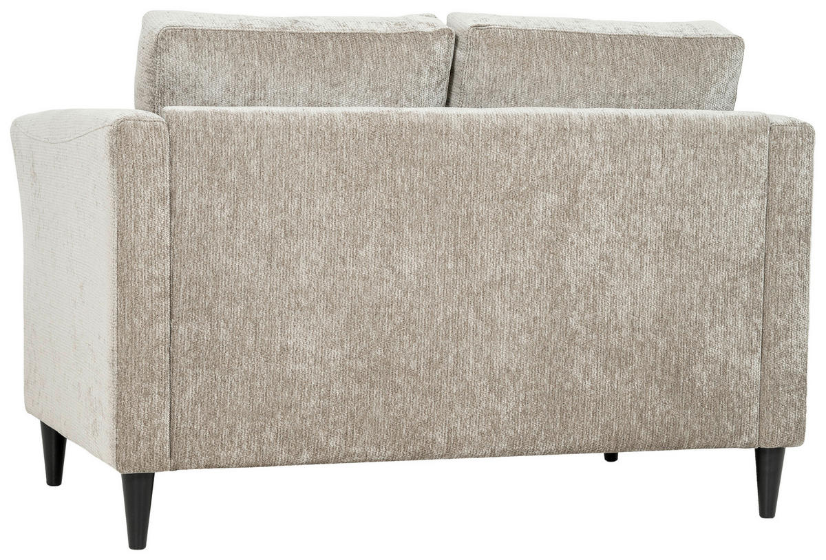 2-SITS SOFFA i trä, metall, textil cappuccino  - cappuccino/svart, Klassisk, metall/trä (138/90/87cm) - Best Price