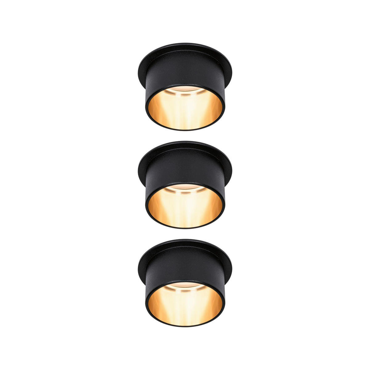 DECKENLEUCHTE   6,8 cm   - Goldfarben/Schwarz, Basics, Metall (6,8cm) - Paulmann