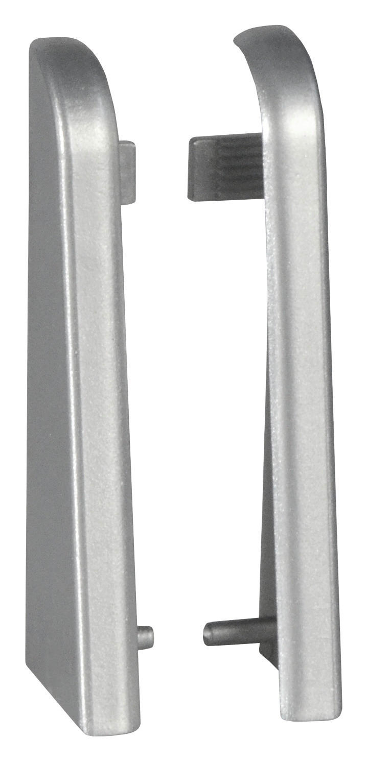 SOCKELLEISTENENDSTÜCK Silberfarben  - Silberfarben, Basics, Kunststoff (-/2.02/5.92cm) - Homeware
