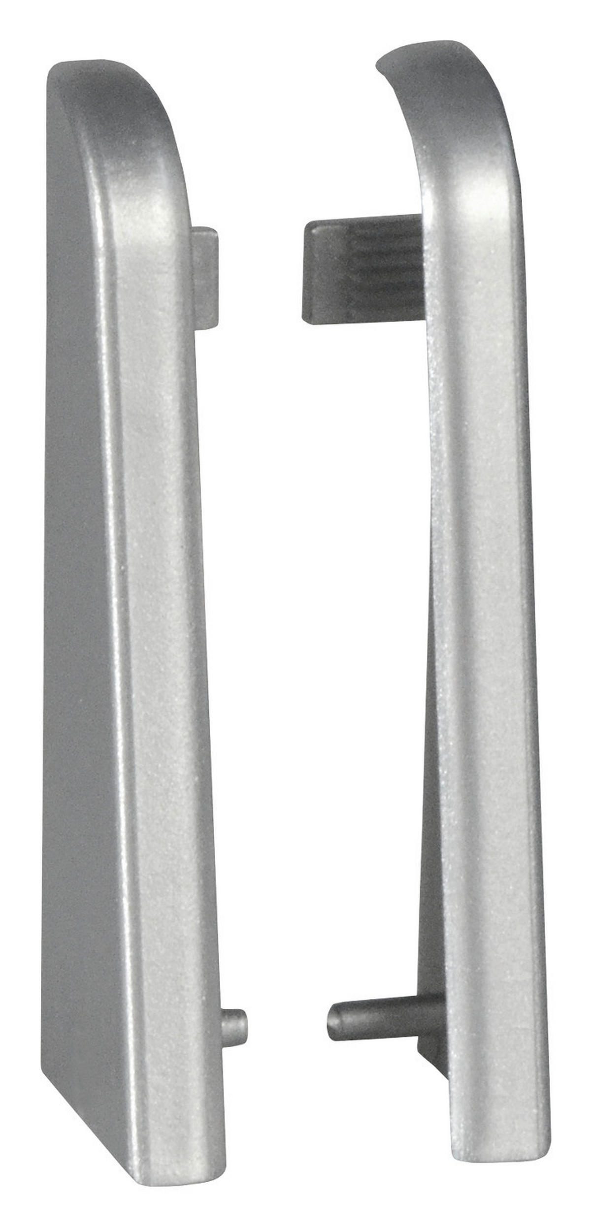 KONCOVKA PODSTAVCOVÉ LIŠTY  (za kus)  barvy stříbra - barvy stříbra, Basics, plast (-/2.02/5.92cm) - Esposa