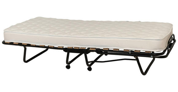 KLAPPBETT 80/200 cm in - Anthrazit/Weiß, Basics, Textil/Metall (80/200cm) - Carryhome