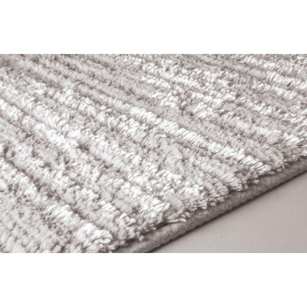 Thumbnail - Kleine Wolke Badteppich Glow, Grau, Hellgrau, Textil, rechteckig, 55x65 cm, für Fußbodenheizung geeignet, rutschhemmend,...