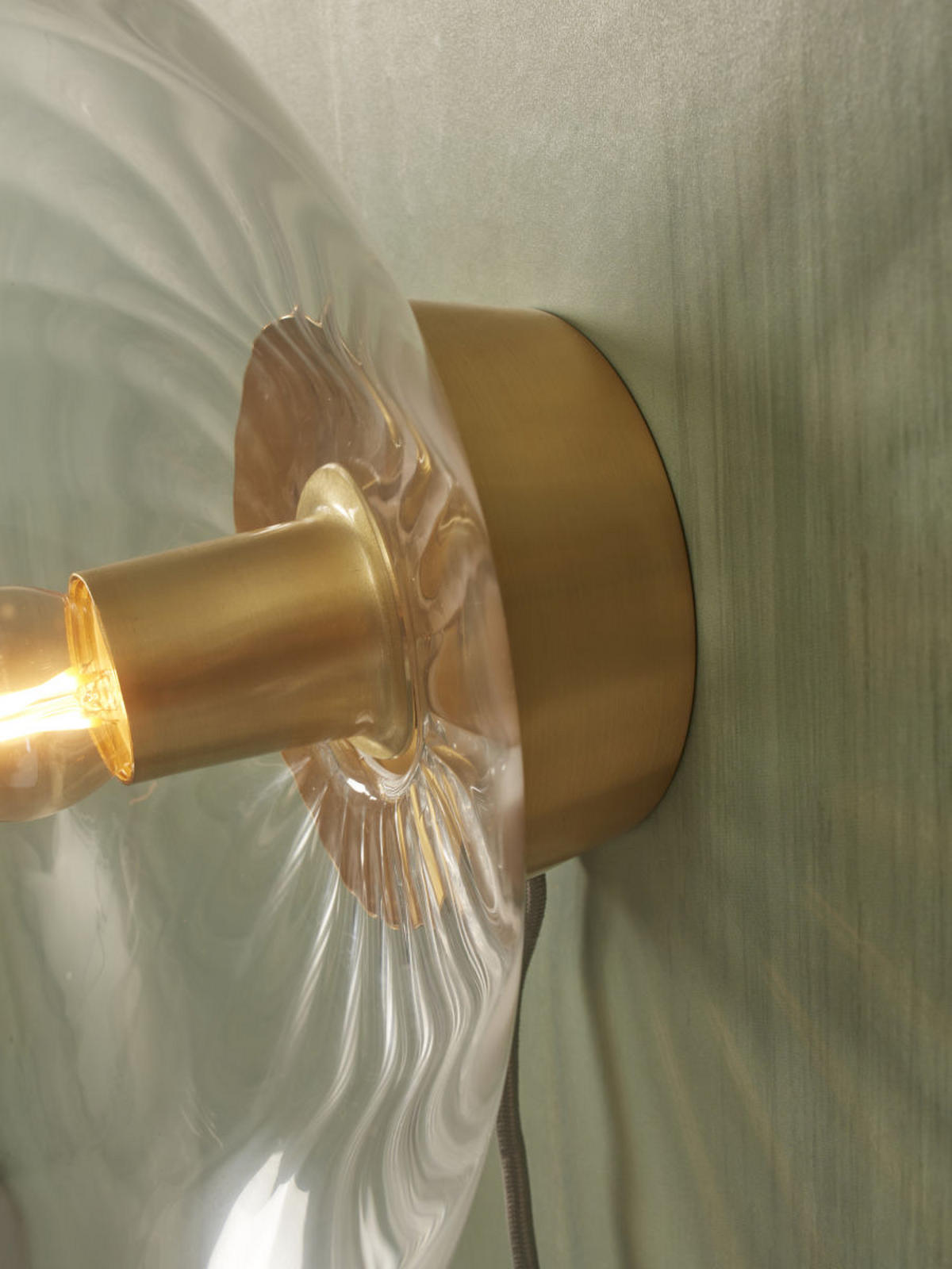 VÄGGLAMPA Brussels 28 cm  - guldfärgad/transparent, Basics, metall/glas (28cm) - It's about Romi