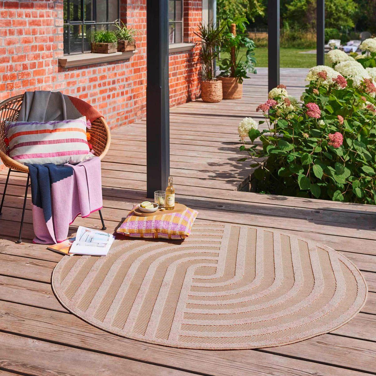 OUTDOORTEPPICH 120 cm Spirit Beige  - Beige, Design, Textil (120cm) - Esprit