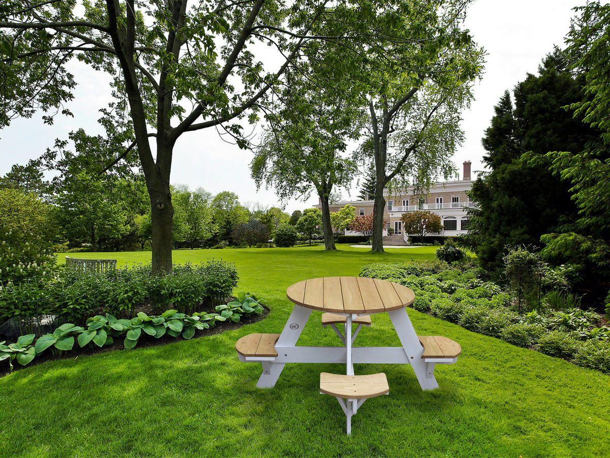 KINDER-GARTENSET Holz  - Braun/Weiß, KONVENTIONELL, Holz (120/56/120cm) - Ambia Garden