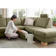 ECKSOFA in Mikrofaser Hellgrün  286/236 cm  - Wildeiche/Beige, Natur, Holz/Textil (286/236cm) - Voleo