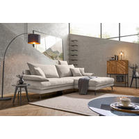 ECKSOFA PRATO Beige Mikrofaser  - Beige/Schwarz, MODERN, Textil/Metall (292/176cm) - MID.YOU