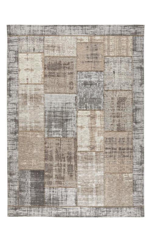 FLACHWEBETEPPICH 200/290 cm Patch  - Beige/Grau, Trend, Textil (200/290cm) - Novel