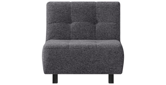 SCHLAFSESSEL Juice in Flachgewebe Grau  - Schwarz/Grau, Design, Textil/Metall (85/92/102cm) - Novel