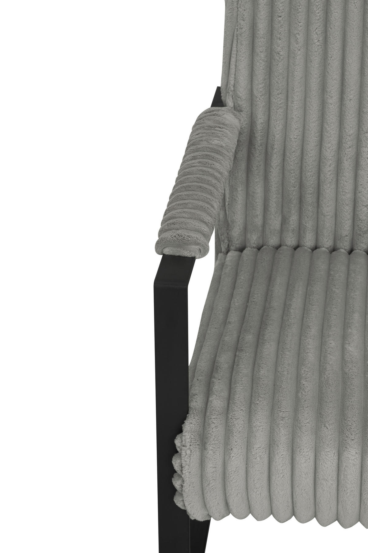 SESSEL Cord Grau    - Schwarz/Grau, MODERN, Textil/Metall (70/87/85cm) - P & B