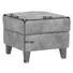 HOCKER Lederlook Dunkelbraun - Dunkelbraun, Basics, Holz/Textil (50/45/50cm)
