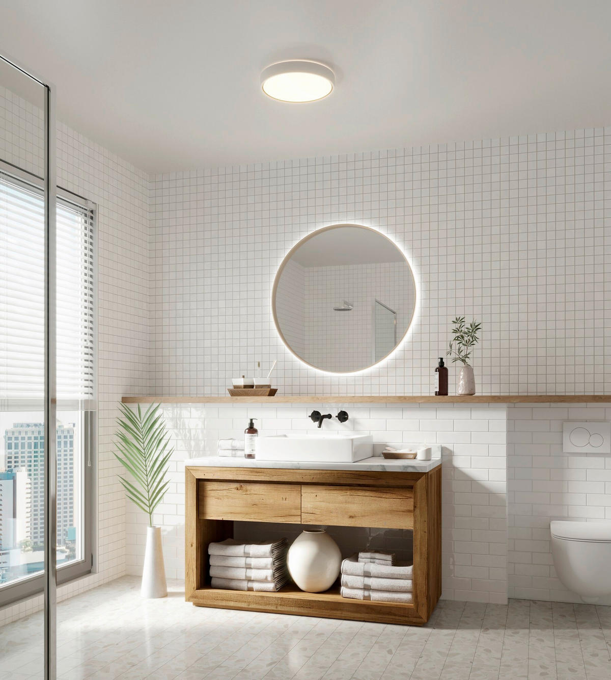 LED-DECKENLEUCHTE 35/5 cm   - Weiß, KONVENTIONELL, Kunststoff (35/5cm) - Nordlux