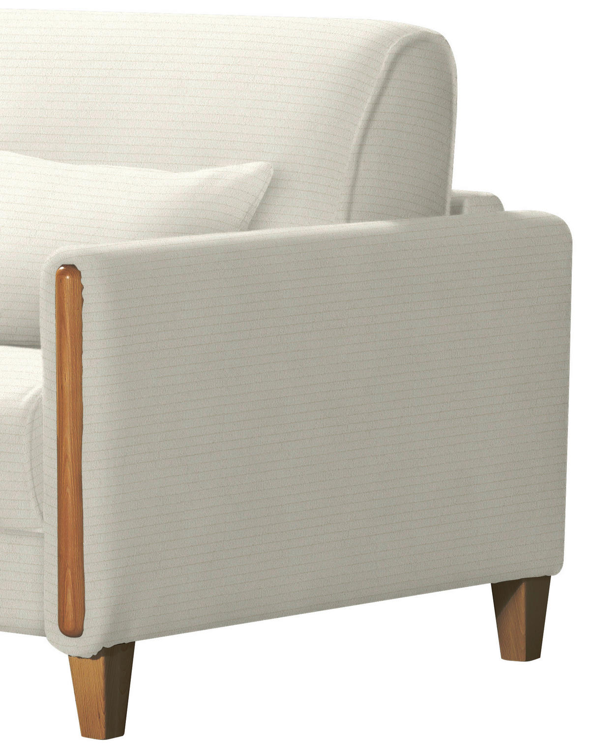 SCHLAFSOFA in Holz, Textil Creme, Buchefarben  - Buchefarben/Creme, Design, Holz/Textil (174/88/104cm) - Niels Andersson