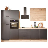 KÜCHENLEERBLOCK 310 cm   in Schwarz, Eiche Artisan  - Schwarz/Eiche Artisan, Basics, Holzwerkstoff/Metall (310cm) - MID.YOU