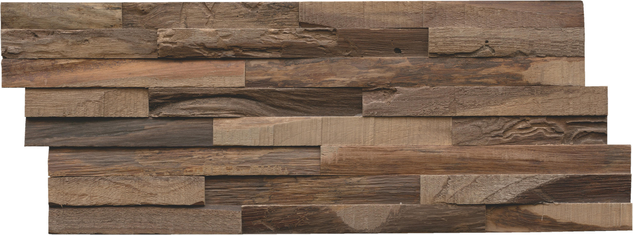 XXXLutz Wandverkleidung Teak Elegance Dunkelbraun 20x2x50 cm
