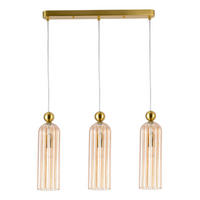 HÄNGELEUCHTE Piega 55/3/150 cm  - Goldfarben/Bernsteinfarben, Basics, Glas (55/3/150cm)