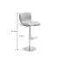 BARHOCKER Lederlook Gelb - Gelb, Design, Textil/Metall (38/88-110/49cm) - Carryhome