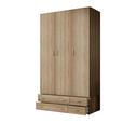 DREHTÜRENSCHRANK  in Sonoma Eiche  - Alufarben/Sonoma Eiche, KONVENTIONELL, Holzwerkstoff/Kunststoff (121/176/51cm) - Carryhome